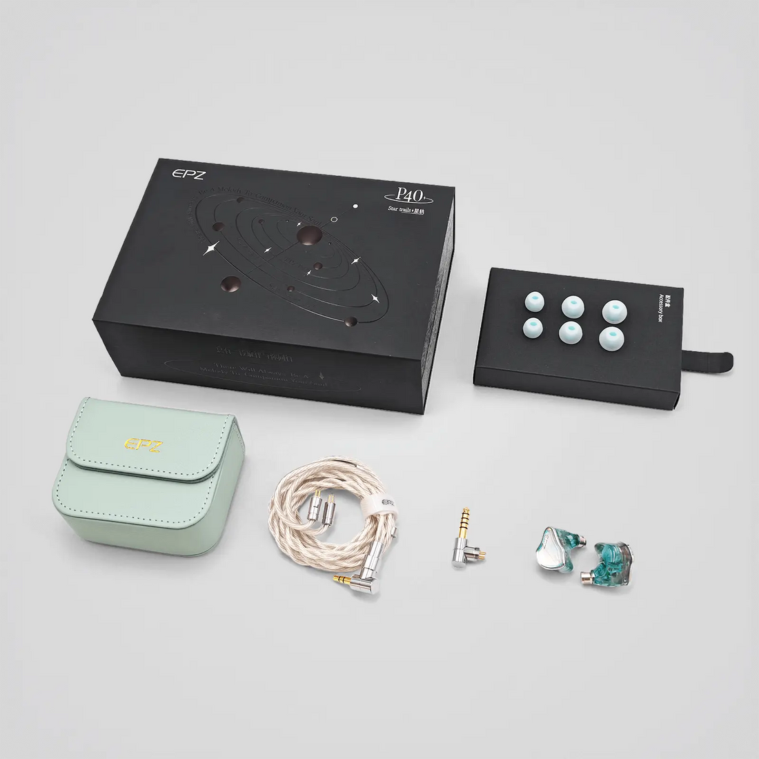 (For Vocal Lovers) EPZ P40 Tribrid IEMs | 2DD + Planar + PZT In-Ear Monitors Natural Mids Sparkling Highs