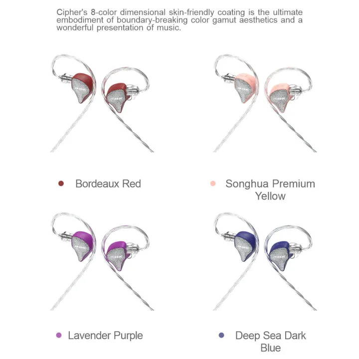 EarAcoustic Audio x zkaaai CIPHER - High Performance IEMs 10mm Dynamic Driver In-Ear Earphones MIC
