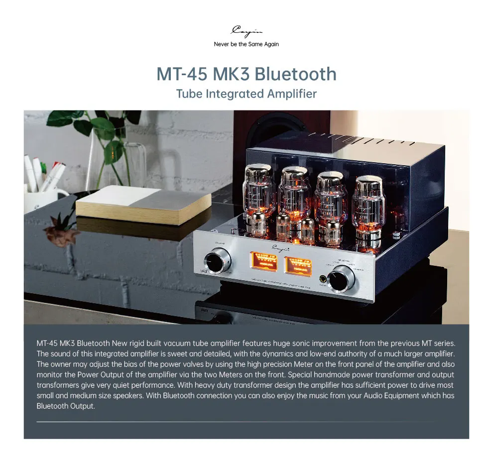 [PM FOR BEST PRICE] Cayin MT-45 MK3 [230V version] KT88 Vacuum Tube Integrated Amplifier with LDAC Bluetooth 5.0 Input