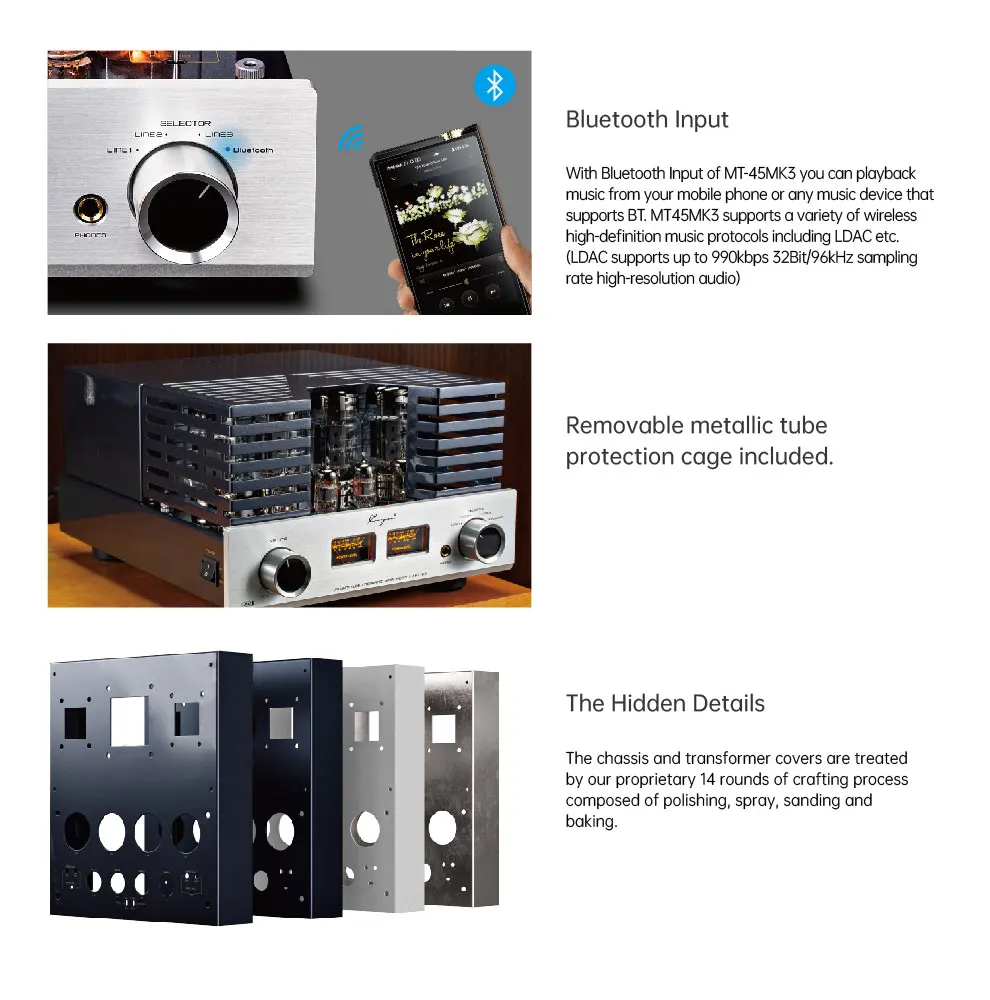 [PM FOR BEST PRICE] Cayin MT-45 MK3 [230V version] KT88 Vacuum Tube Integrated Amplifier with LDAC Bluetooth 5.0 Input