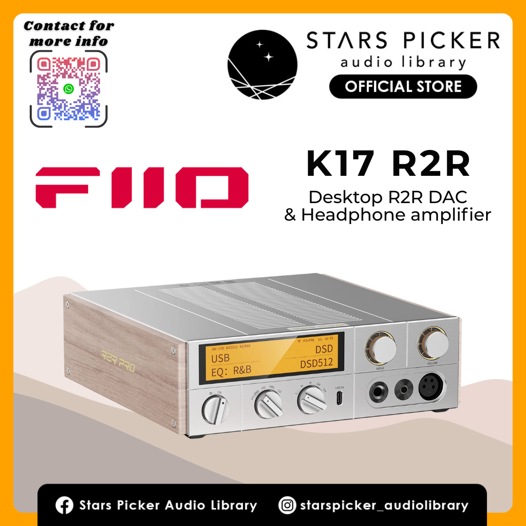 Fiio K17 R2R Premium All-in-One DAC Headphone Amplifier and Streamer