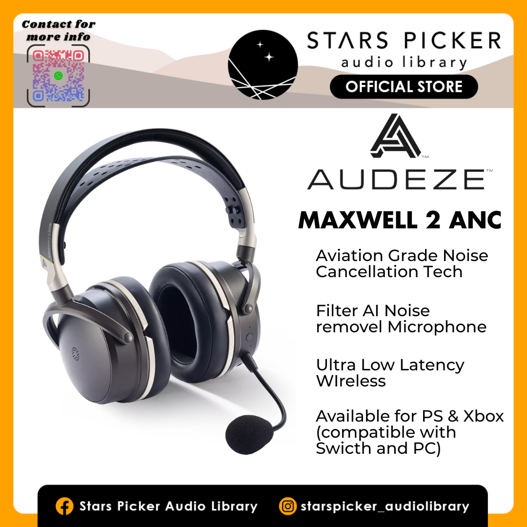 Audeze Maxwell 2 ANC Premium Wireless Gaming Headset Low Latency microphone xbox playstation switch PC