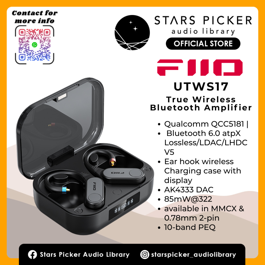 Fiio Link TWS UTWS17 Bluetooth 5.4 Earhooks for In-Ear Monitors aptx ldac microphone wireless