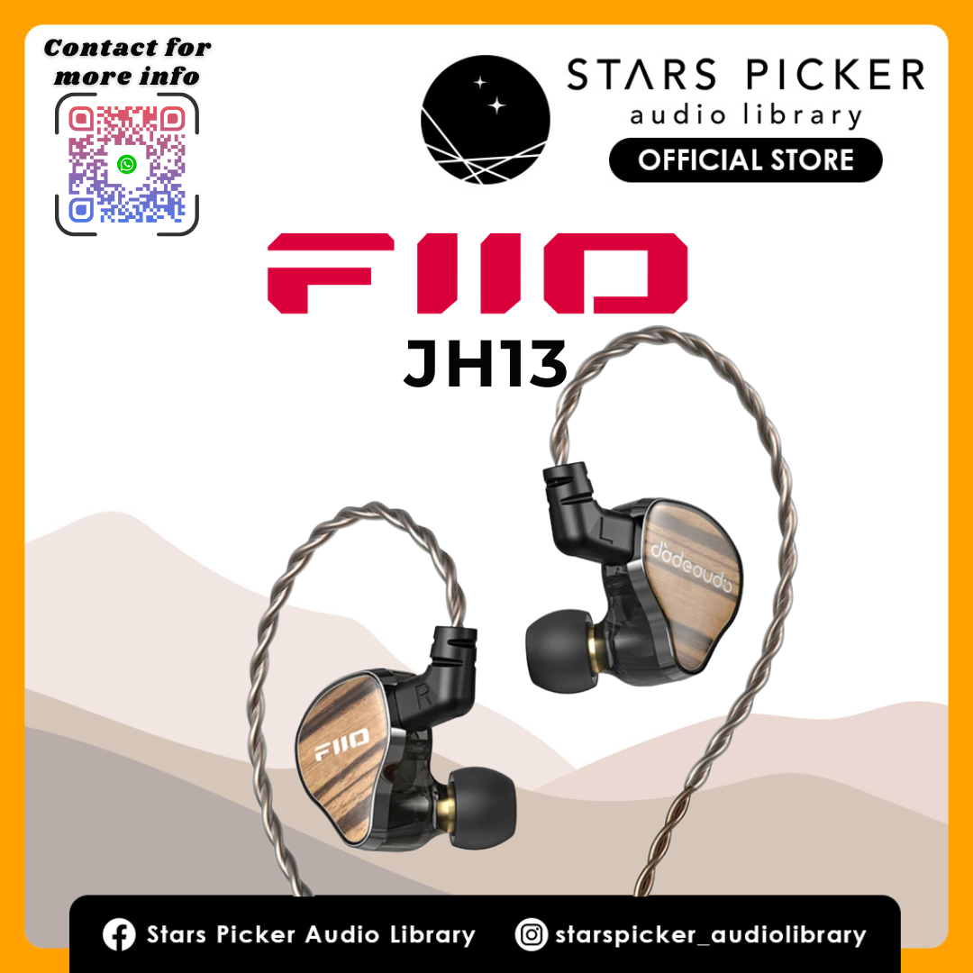 Fiio Jade Audio Jh13 Hybrid Driver In-Ear Monitors IEM earphone no mic