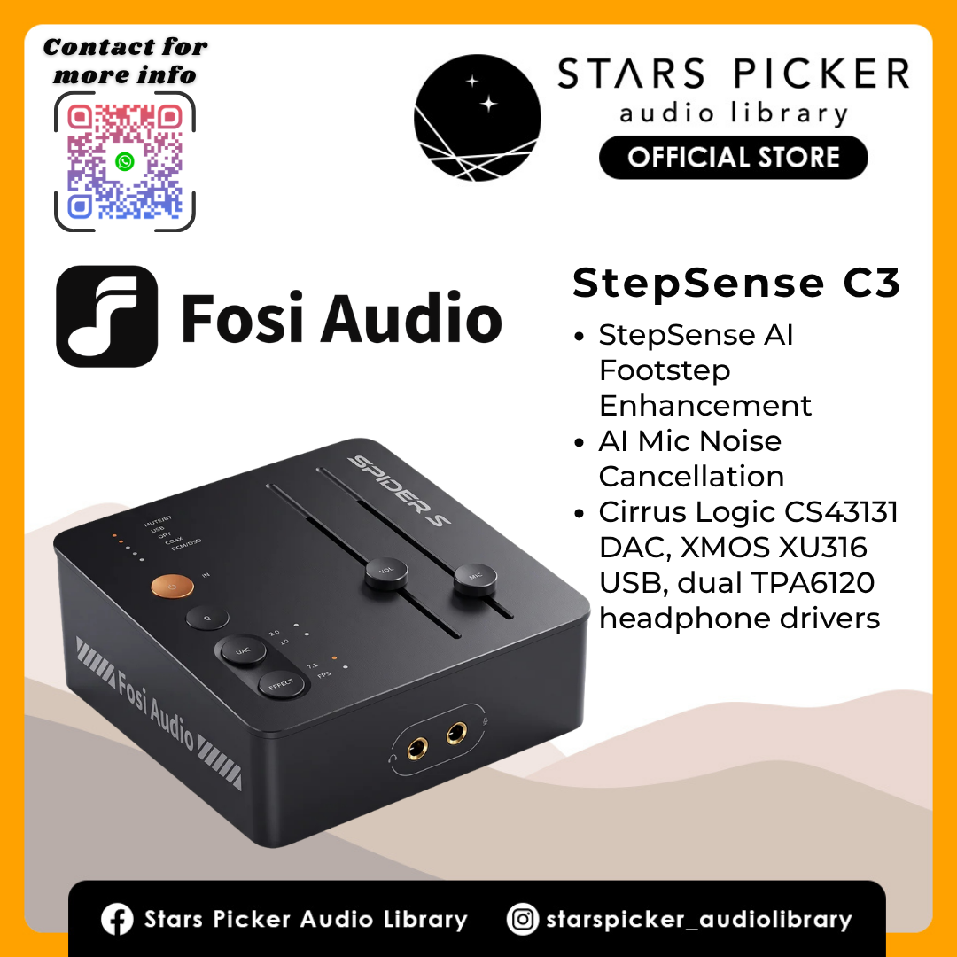 Fosi Audio C3 StepSense AI Gaming DAC and Headphone Amplifier