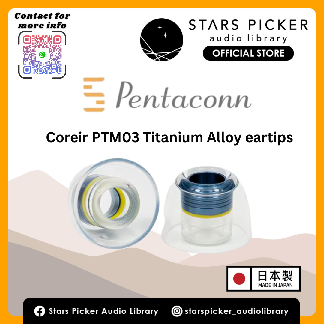 Pentaconn PTM03 COREIR Ti Alloy - Titanium Alloy core ear tip replacement for earphone from Japan