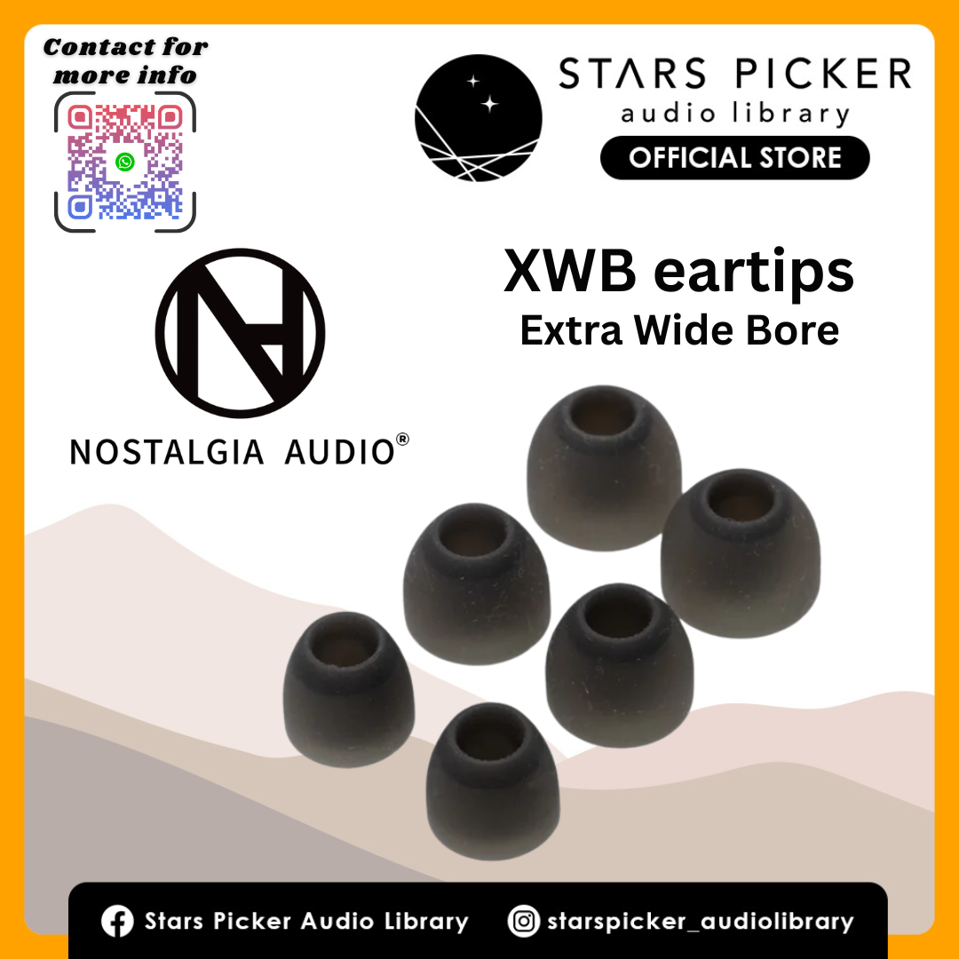 Nostalgia Audio | XWB Eartips extra wide bore for IEMS earphones medical grade silicon