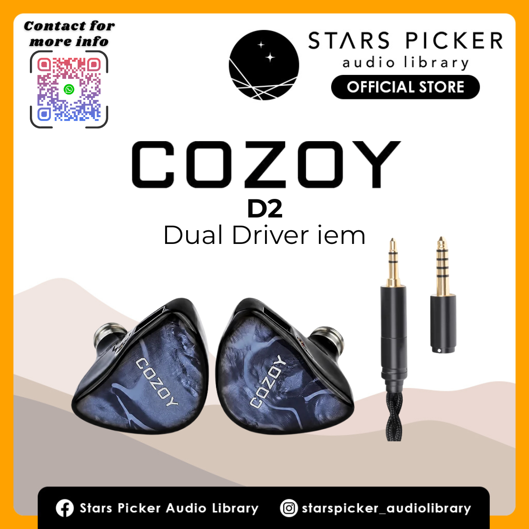 COZOY D2 iem NO MIC Dual Magnetic Circuit Cavity Driver