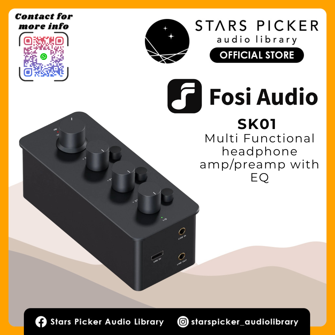 Fosi Audio SK01 High-Power Headphone Amplifier Equalizer and Preamp