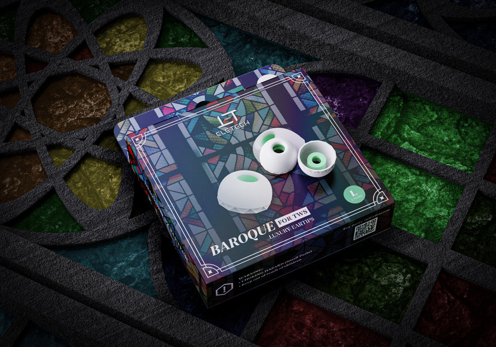 ELETECH Baroque TWS Replacement Eartips - HIFI Skin Friendly Silicon Upgrade Replacement Eartips