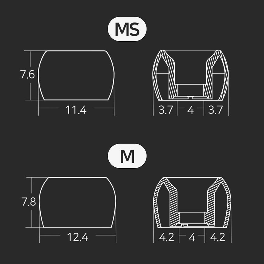 DIVINUS Velvet Wide Bore Silicone Eartips For 4-6mm Nozzle