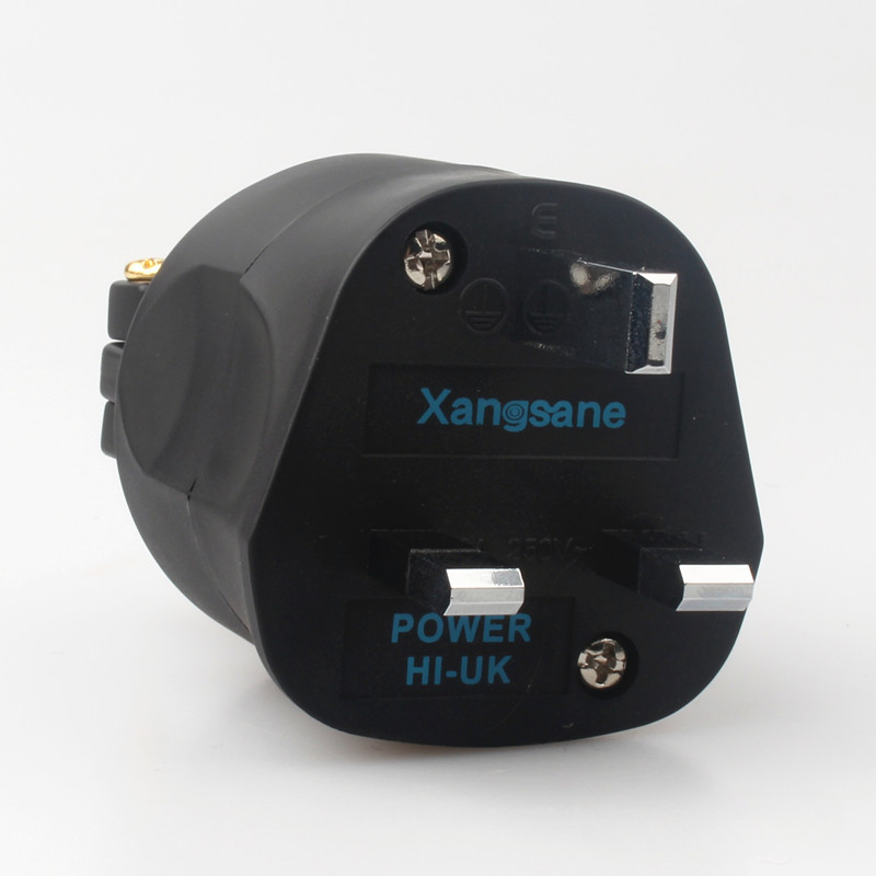 Xangsane Pure Copper with Gold/Rhodium UK Plug for HiFi Power Amplifier Wall Plug Dac