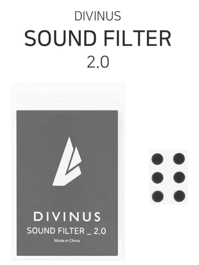 DIVINUS Sound Filter 2.0 Tuning Filter for IEM Nozzle 4mm