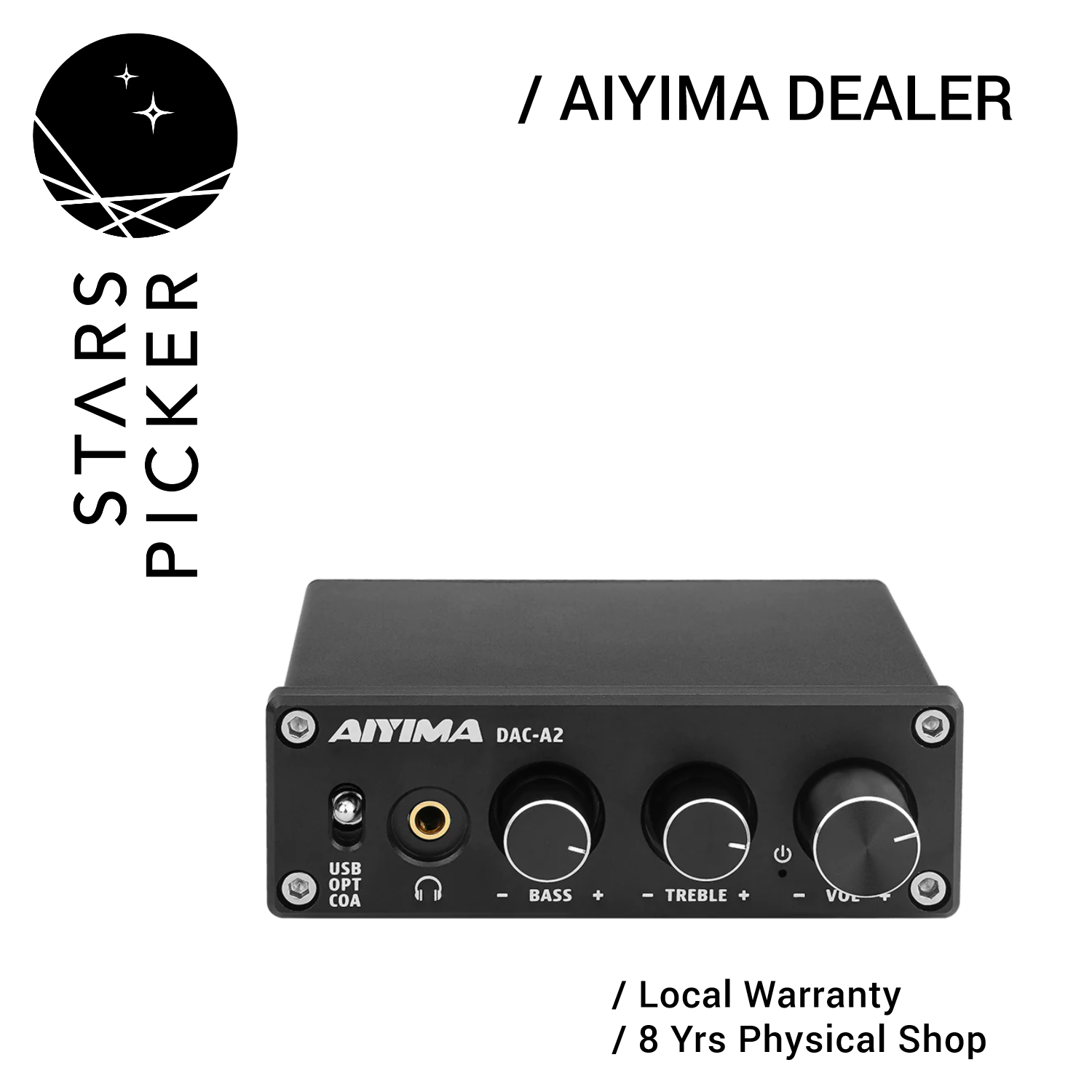 Aiyima DAC-A2 Headphone DAC AMP with Bass and Treble Adjustment Control
