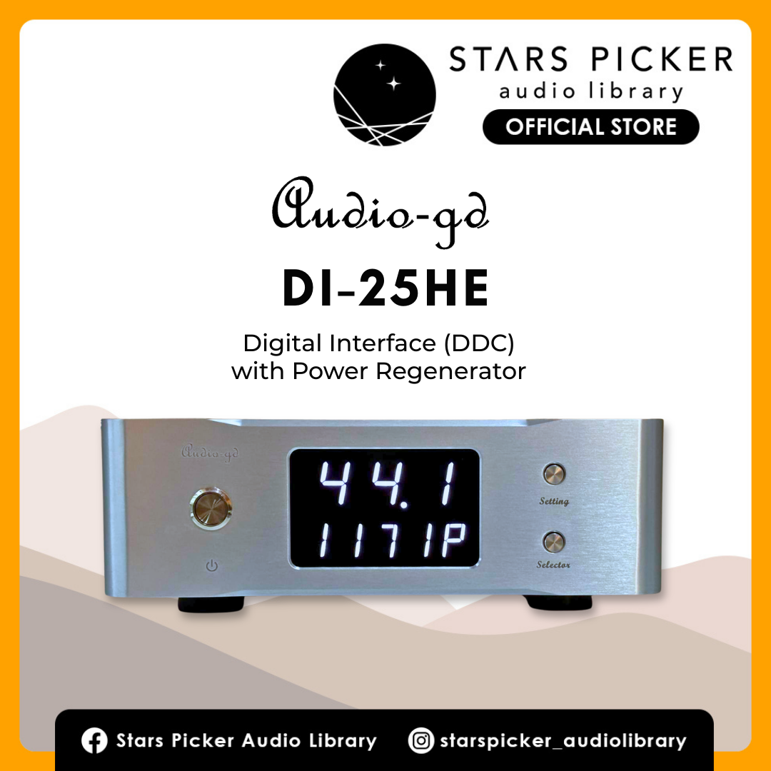 Audio-GD DI-25HE Digital Interface with Regenerative PSU | Amanero Combo 384 | Dual Accusilicon 90/98MHz Clock |
