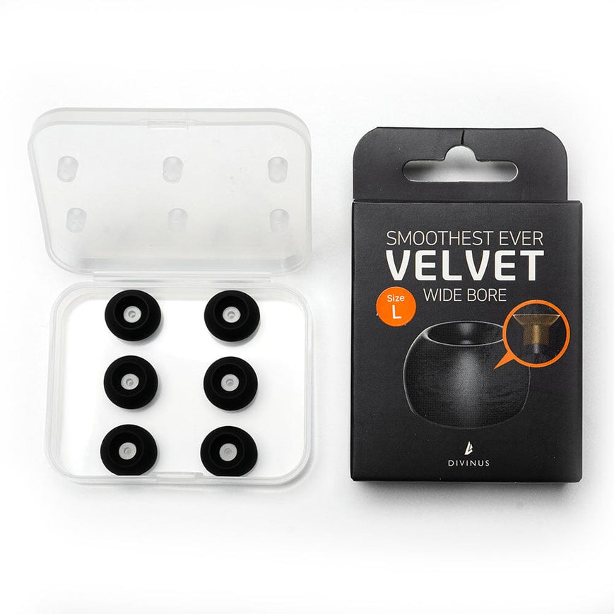 DIVINUS Velvet Wide Bore Silicone Eartips For 4-6mm Nozzle