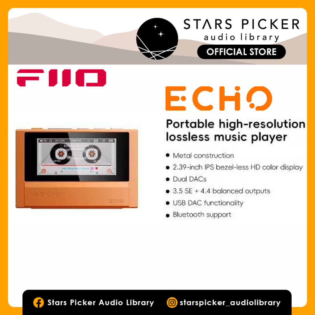 FiiO SNOWSKY ECHO – Portable Hi-Res Lossless Music Player, Dual CS43198, 3.5mm & 4.4mm Output, Bluetooth 5.3, DSD256