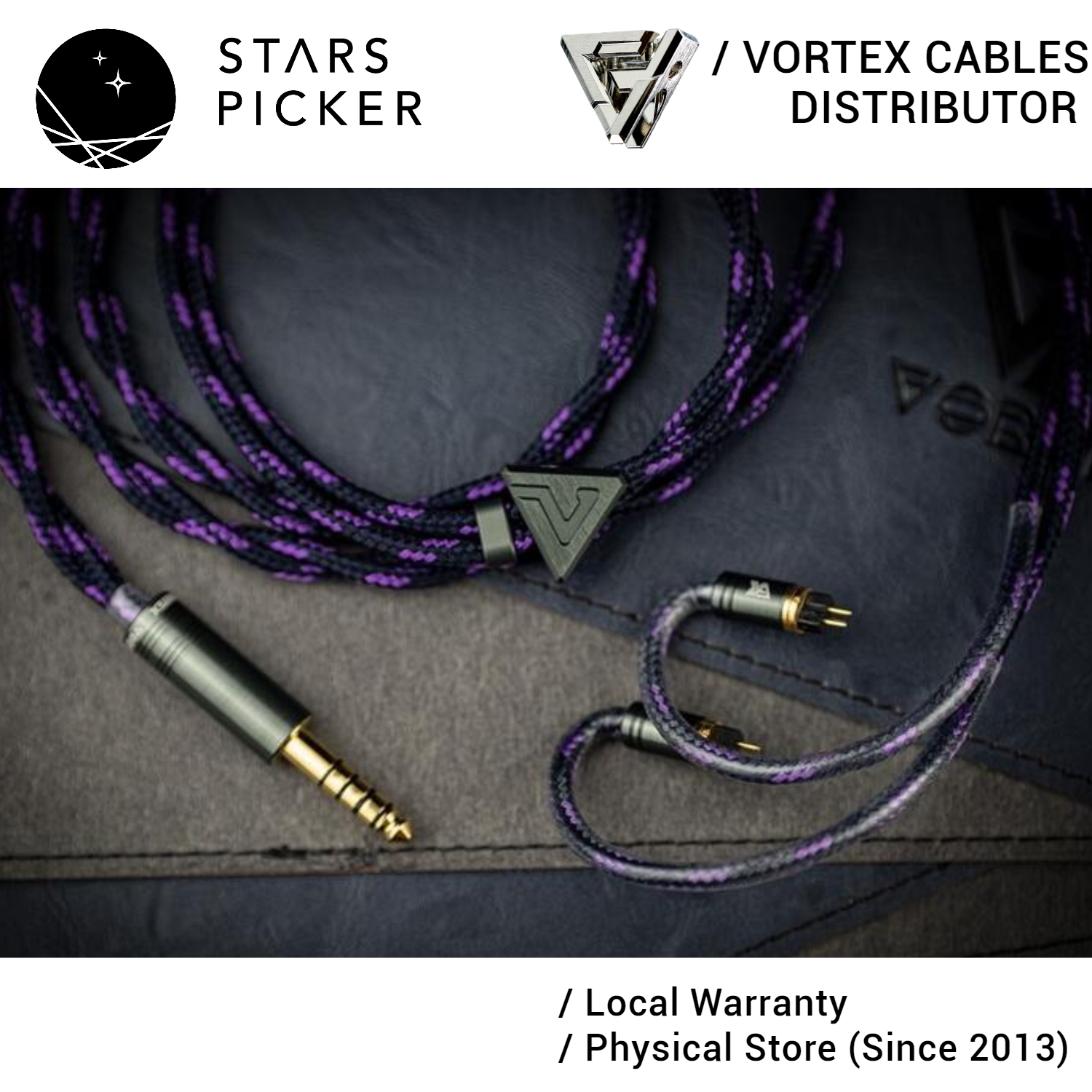 Vortex Eddie Squared IEM Cable Effect Audio ConX MMCX 2pin 0.78mm Audiophile Earphone Replacement Cable