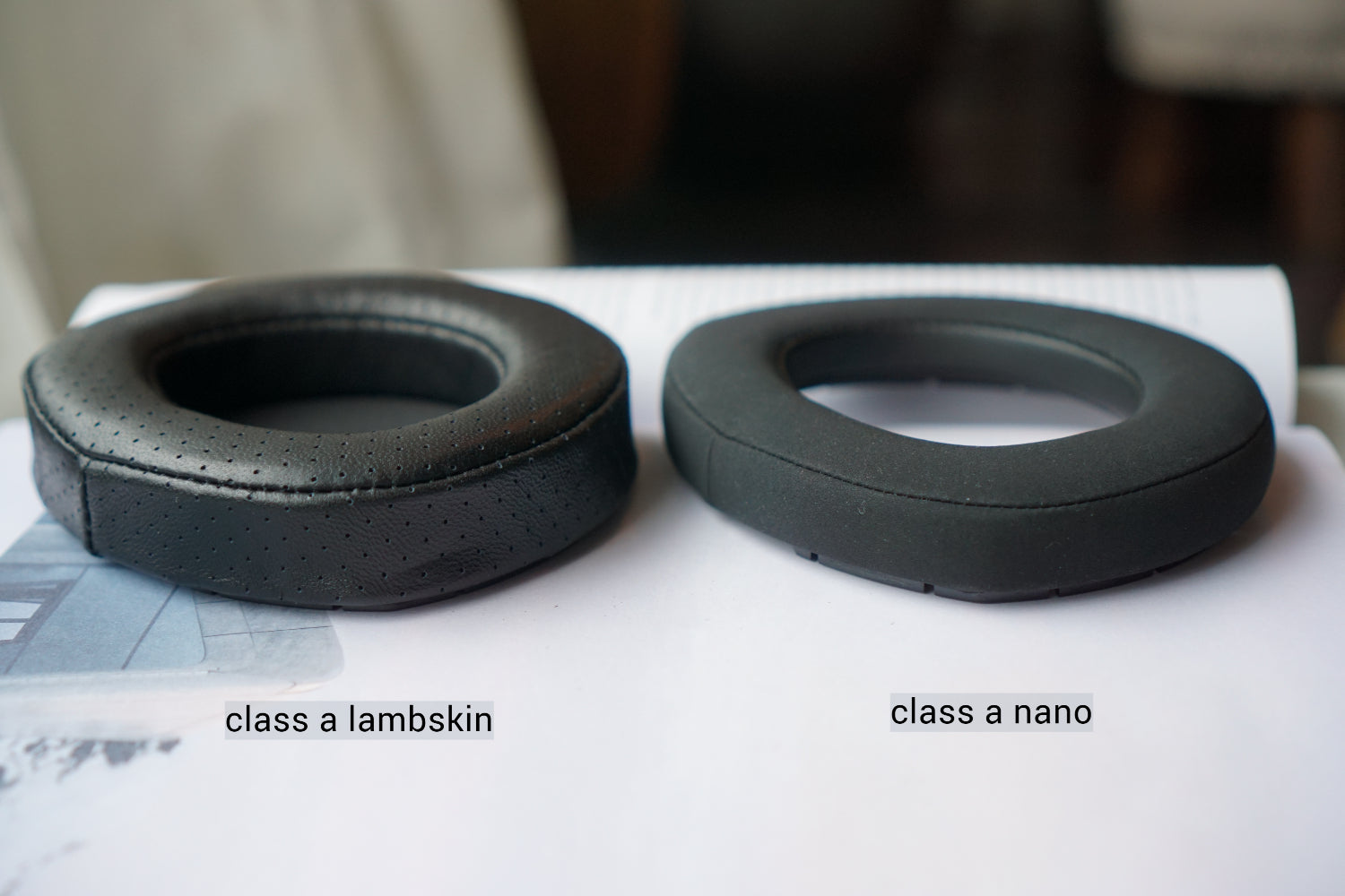(Class A Lambskin Nano Fusion Velvet) Sennheiser HD800 / HD800S 3rd party Replacement Earpads (with Bracket)