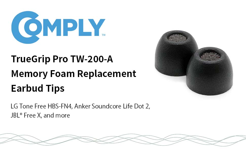Comply (TW-200-A) Truegrip Pro Memory Foam Eartips (35-21102-XX) for TWS Earphones