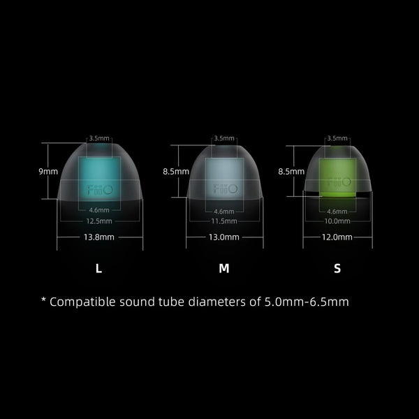 Fiio HS18 Medical Grade Silicone Ear tips (S/M/L size)