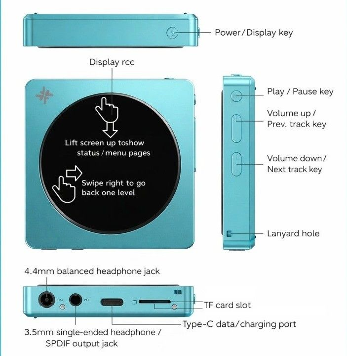 FiiO Snowsky DISC Portable Music Player Dual CS43131 DAC 280mW Balanced LDAC mp3 Player