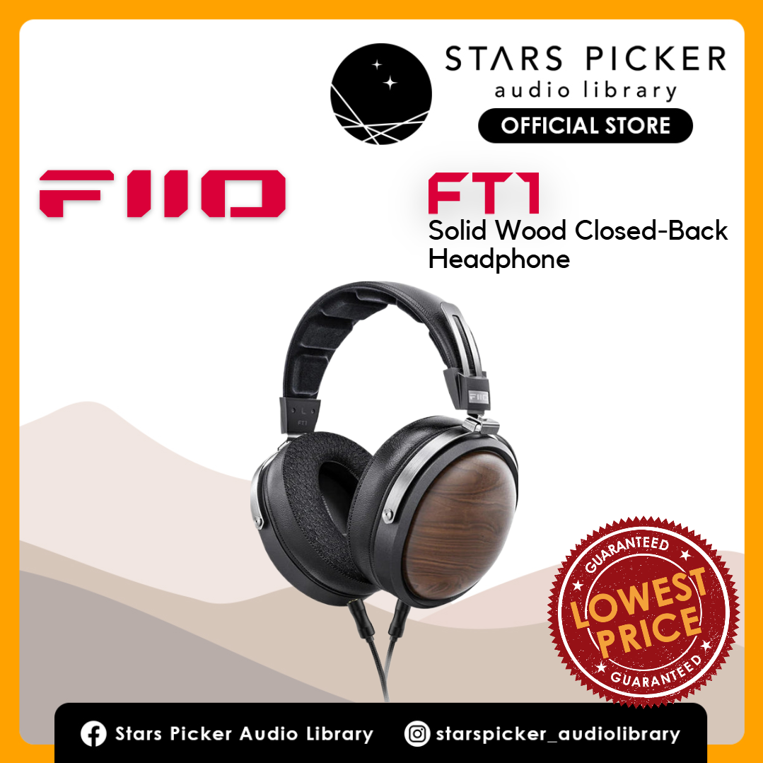 (PM for Best Price) FIIO FT1 | Solid Wood Closed-Back Headphones 60mm Large Dynamic Driver