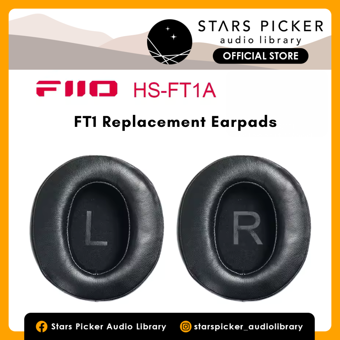 FiiO FT1 Original Replacement Earpads - Sheepskin/Velour/Mesh Fabric Official Earpad for FT1, FT1 Pro, JT7 Headphones