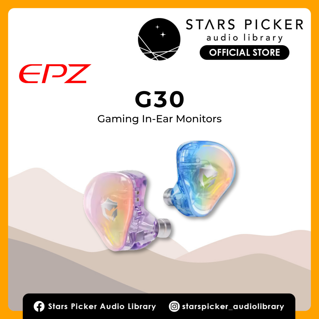 EPZ G30 Gaming IEMs with Hybrid Driver (1DD + 1BA) | 3D Resin Shell | Zero Memory Cable