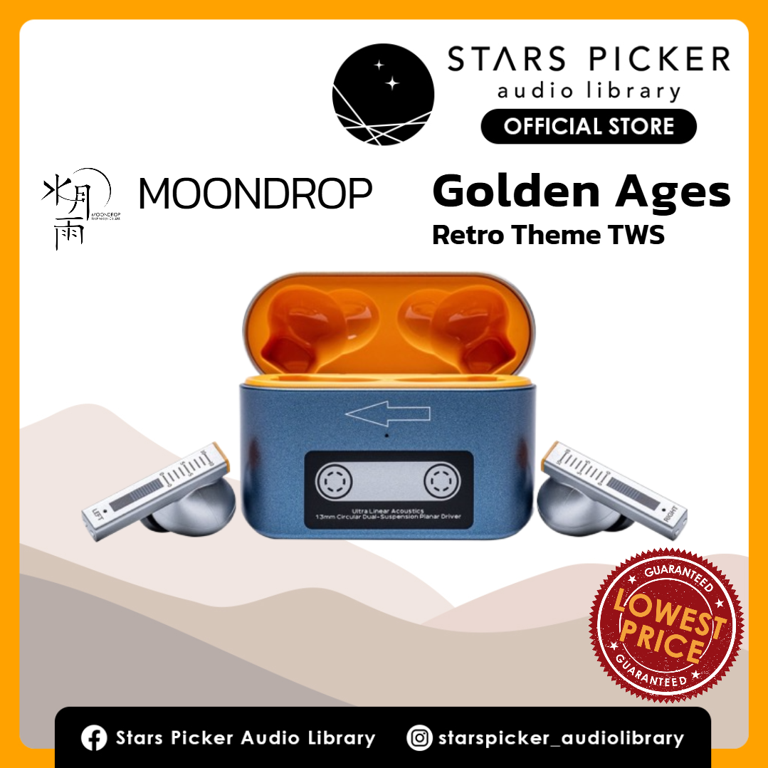 [PM FOR BEST PRICE] Moondrop GOLDEN AGES - Wireless Earbuds TWS with 13mm Super-Linear Full-Frequency Planar Magnetic Driver