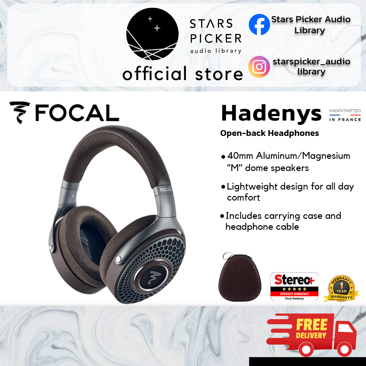 Focal Hadenys - Open Back HiFi Headphones Made in France