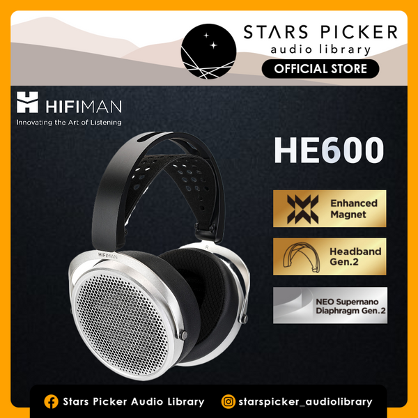 HiFiMAN HE600 Planar Magnetic Headphones with New NEO Supernano Diaphr