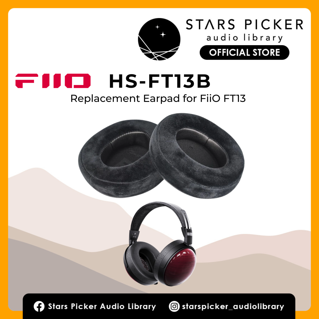 FiiO HS-FT13B, Replacement Earpads: For FT13 Headphones Suede Earpad (HS-FT13B)
