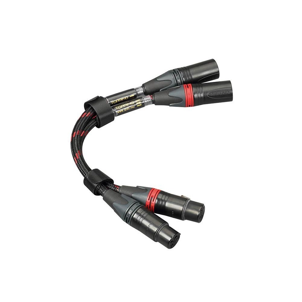 Topping TCX1-125, XLR Balanced Line Audio Cable (125CM): 6N Single Crystal Copper Audiophile Cable (TCX125, TCX1 25)