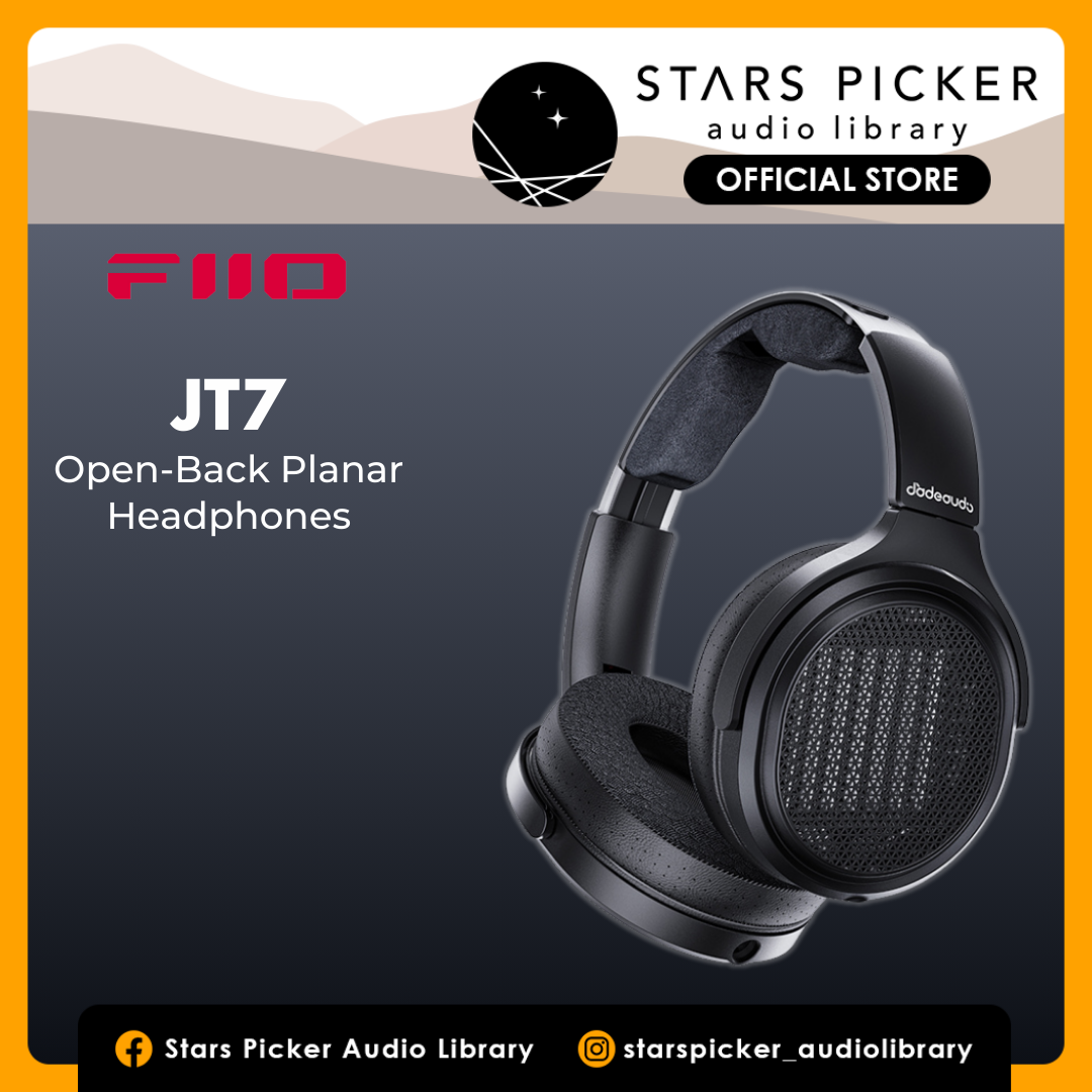 FiiO JT7 Open-Back Planar Headphones, Lightweight & Foldable Design