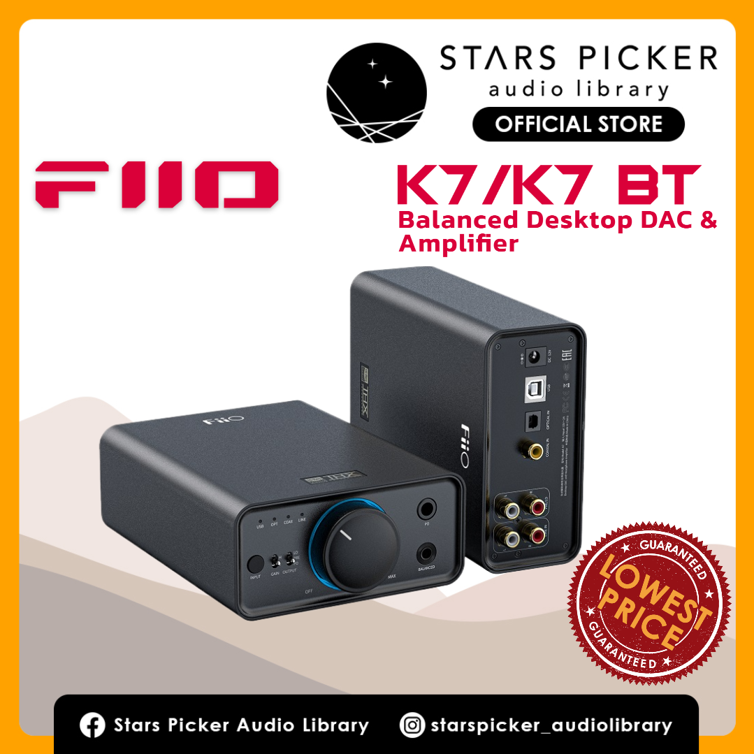 [PM FOR BEST PRICE] Fiio K7 K7BT Desktop Hi-Res Dual DAC Balanced Headphone Amplifier AK4493SEQ x2 THX AAA 788+ K7 BT