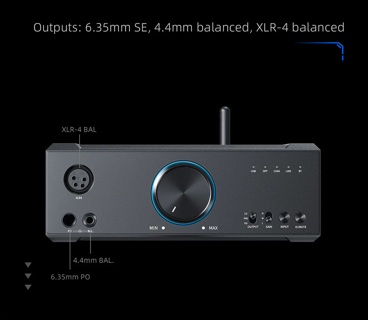 FIIO K9 Hi-Res HIFI Desktop DAC and Headphone Amplifier Dual ES9068AS THX AAA QCC5124 Bluetooth in 5.1
