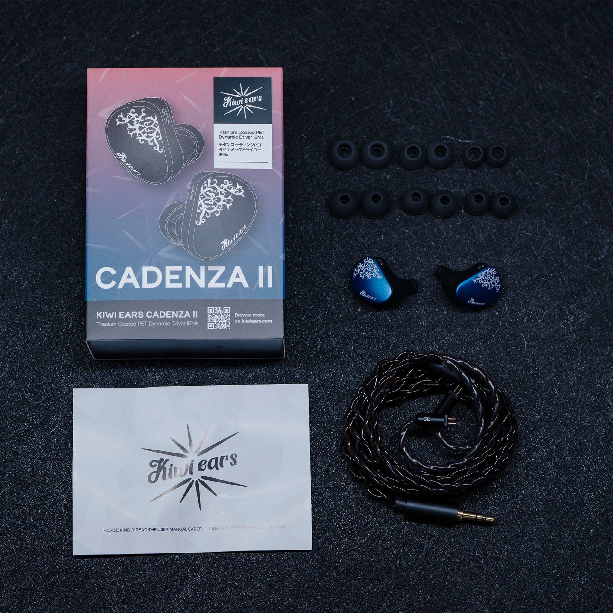 Kiwi Ears Cadenza II (2026 version) 10mm Titanium DD with KARS 2.0 In-Ear Monitors IEM Cadenza 2