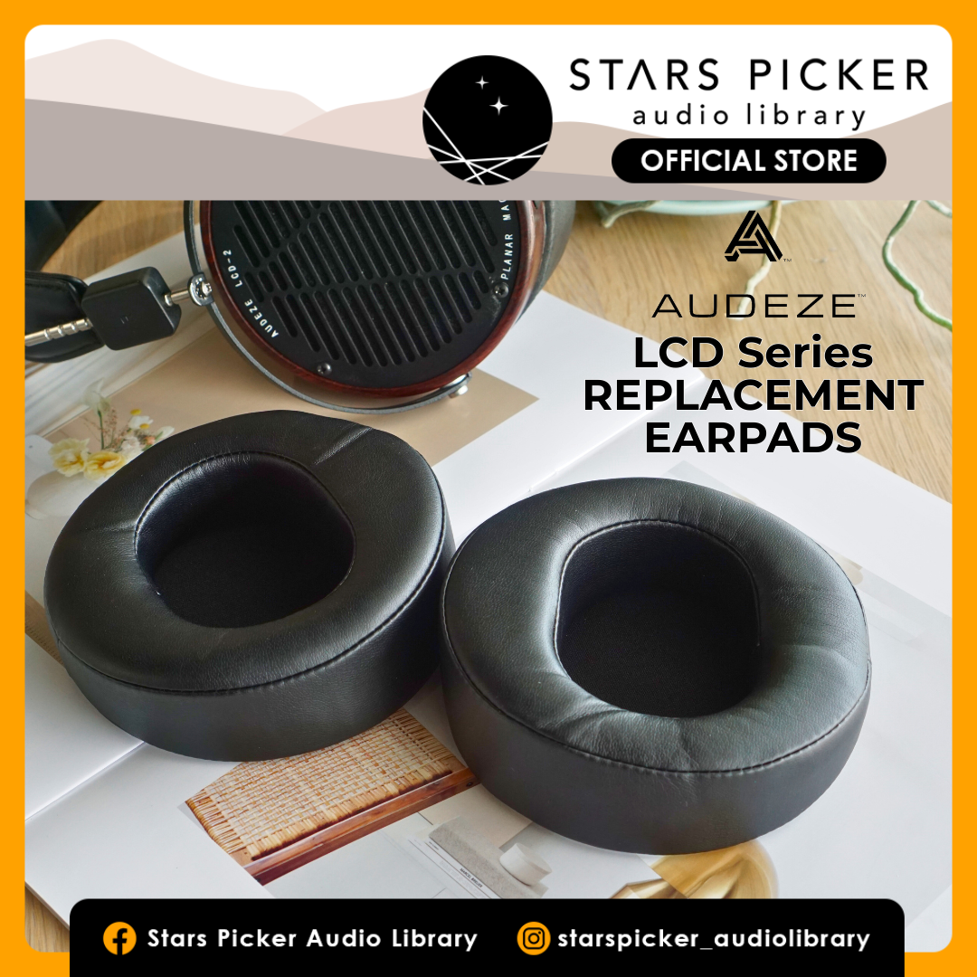 Class S Protein Leather: Audeze LCD-2 / LCD-3 / LCD-4 / LCD-X / LCD-CX / LCD-MX4 Earpads with sticker