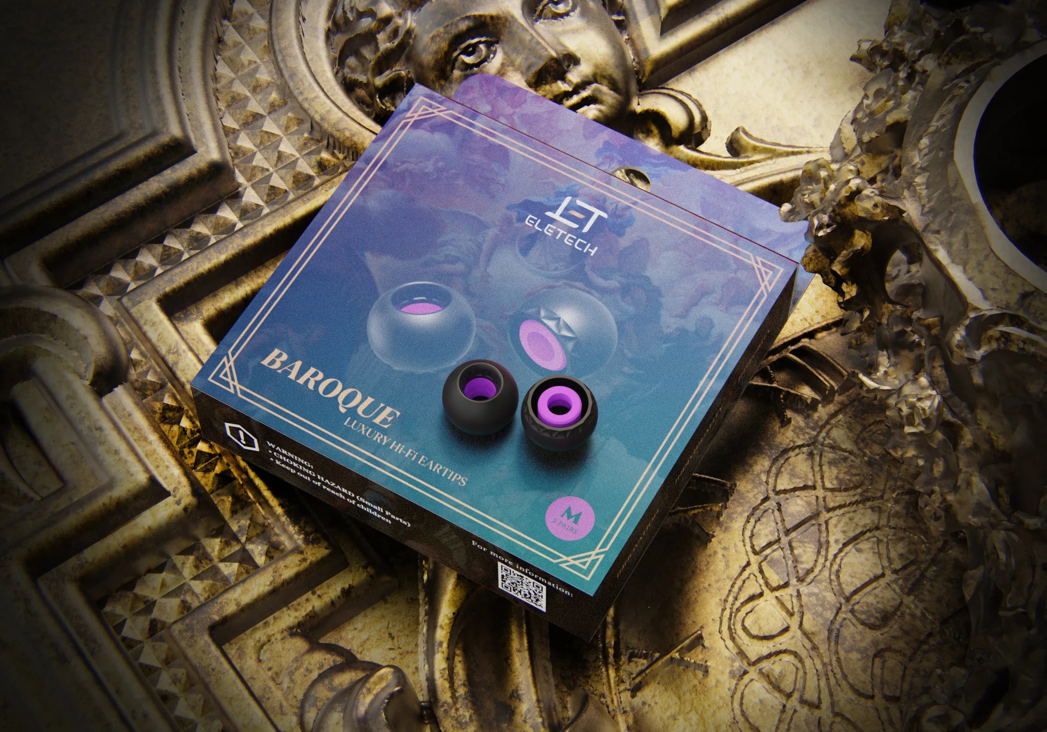 ELETECH Baroque Luxury Hi-Fi Eartips - Skin Friendly Silicon Upgrade Replacement Eartips