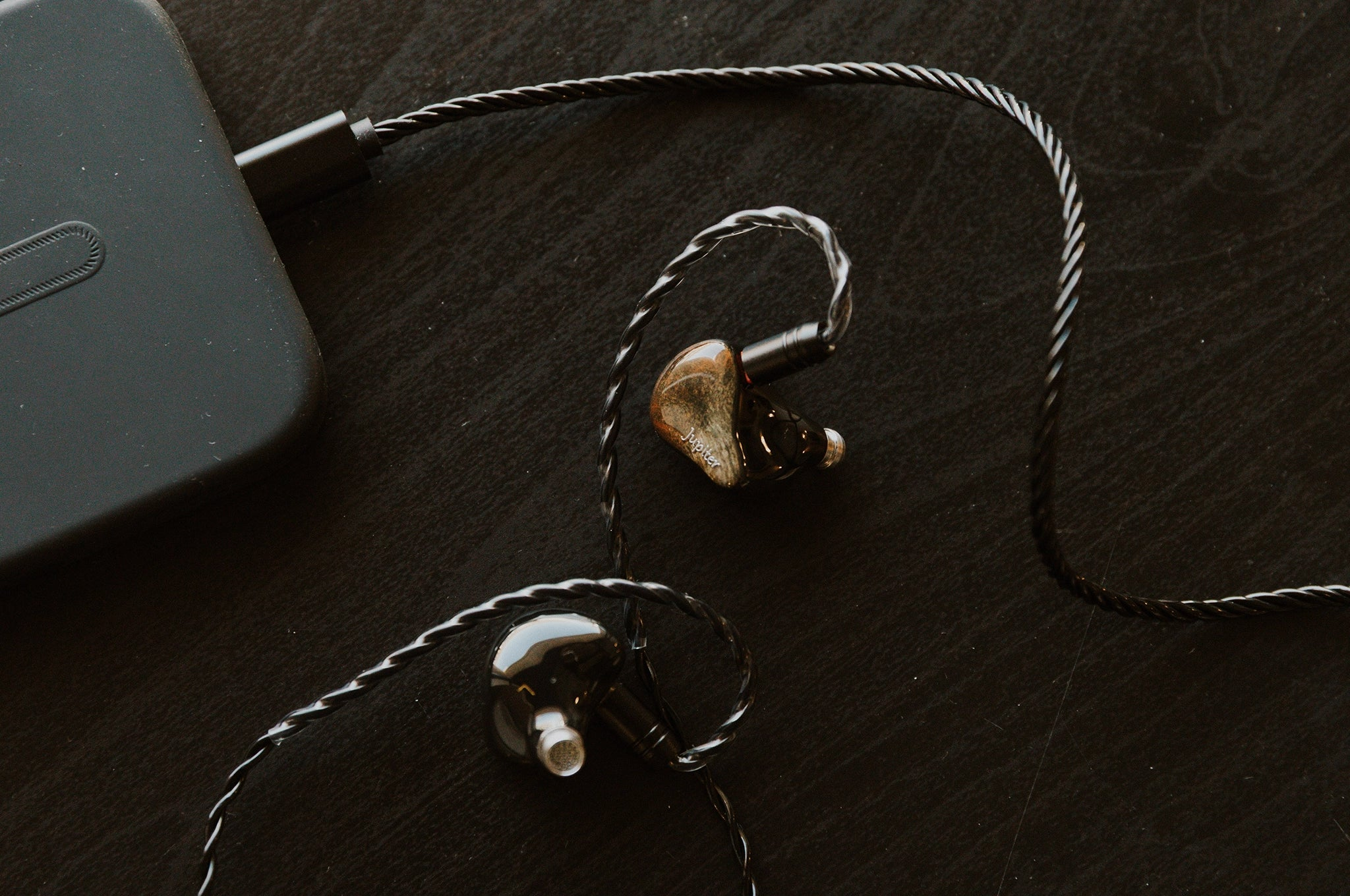 Melody Wings Jupiter | Titanium-plated 1DD In-Ear Monitors | Mobile Gaming IEM, Ergo Earphones USB C With Mic & Volume