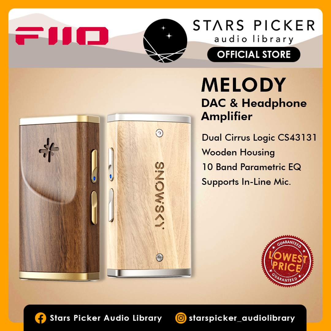 FiiO Snowsky Melody - 10-Band PEQ Portable DAC and Amplifier, CS43131 with 4.4mm and 3.5mm output