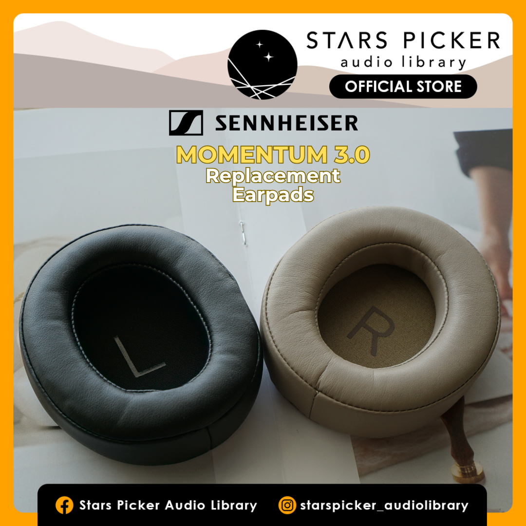 (Class B Protein) Earpads for Sennheiser Momentum 3.0 M3AEBTXL Protein Leather Replacement Earpad with Bracket & Filter