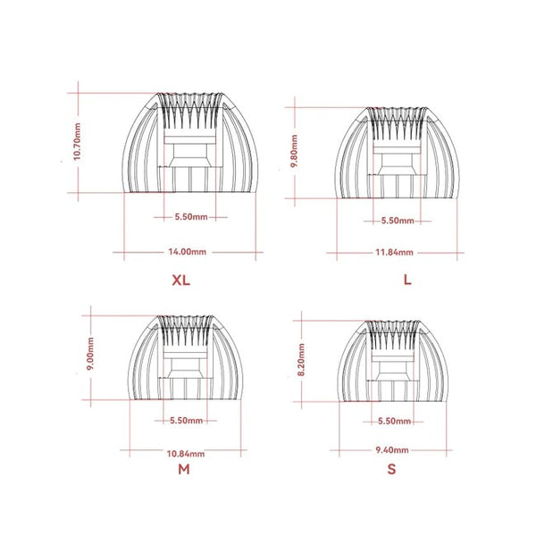 Moondrop Spring Tips - New Soft Silicone Ear tips for Earphone