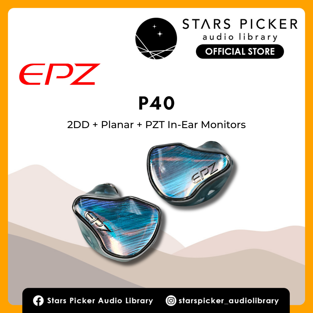 (For Vocal Lovers) EPZ P40 Tribrid IEMs | 2DD + Planar + PZT In-Ear Monitors Natural Mids Sparkling Highs