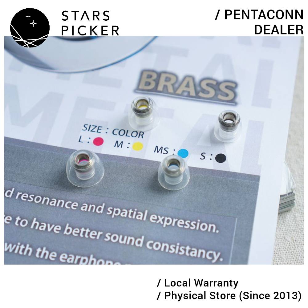 Pentaconn PTM01 COREIR (S/MS/M/L) Unique Built-in Nickel Plated Brass Core Replacement Ear tip
