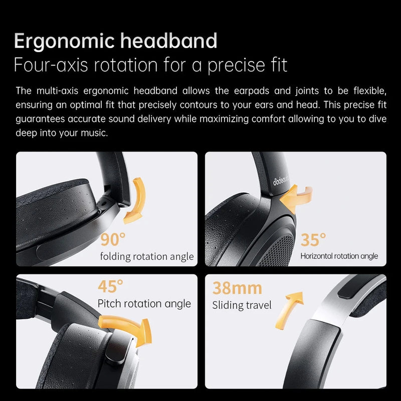 FiiO JT7 Open-Back Planar Headphones, Lightweight & Foldable Design