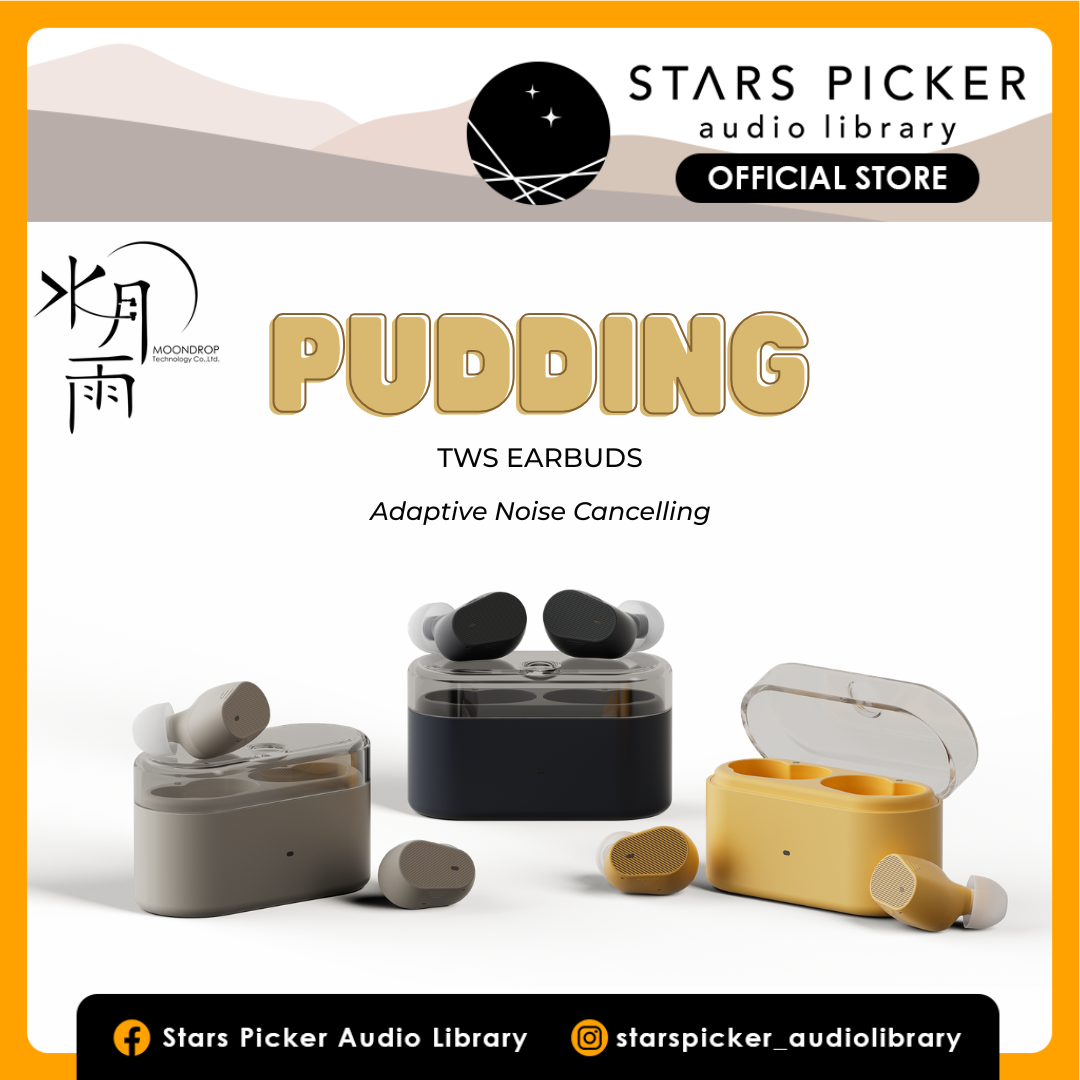 Moondrop Pudding - Wireless Noise Cancelling Earphones with 10 Band PEQ, Clear Calls, Low Latency Mode,