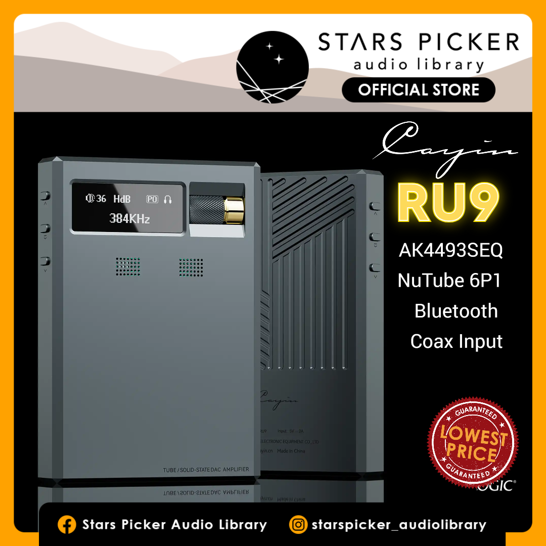[Ready Stock] Cayin RU9 | AK4493SEQ & Vacuum Tube Portable DAC and Amplifier for IEM and Headphones