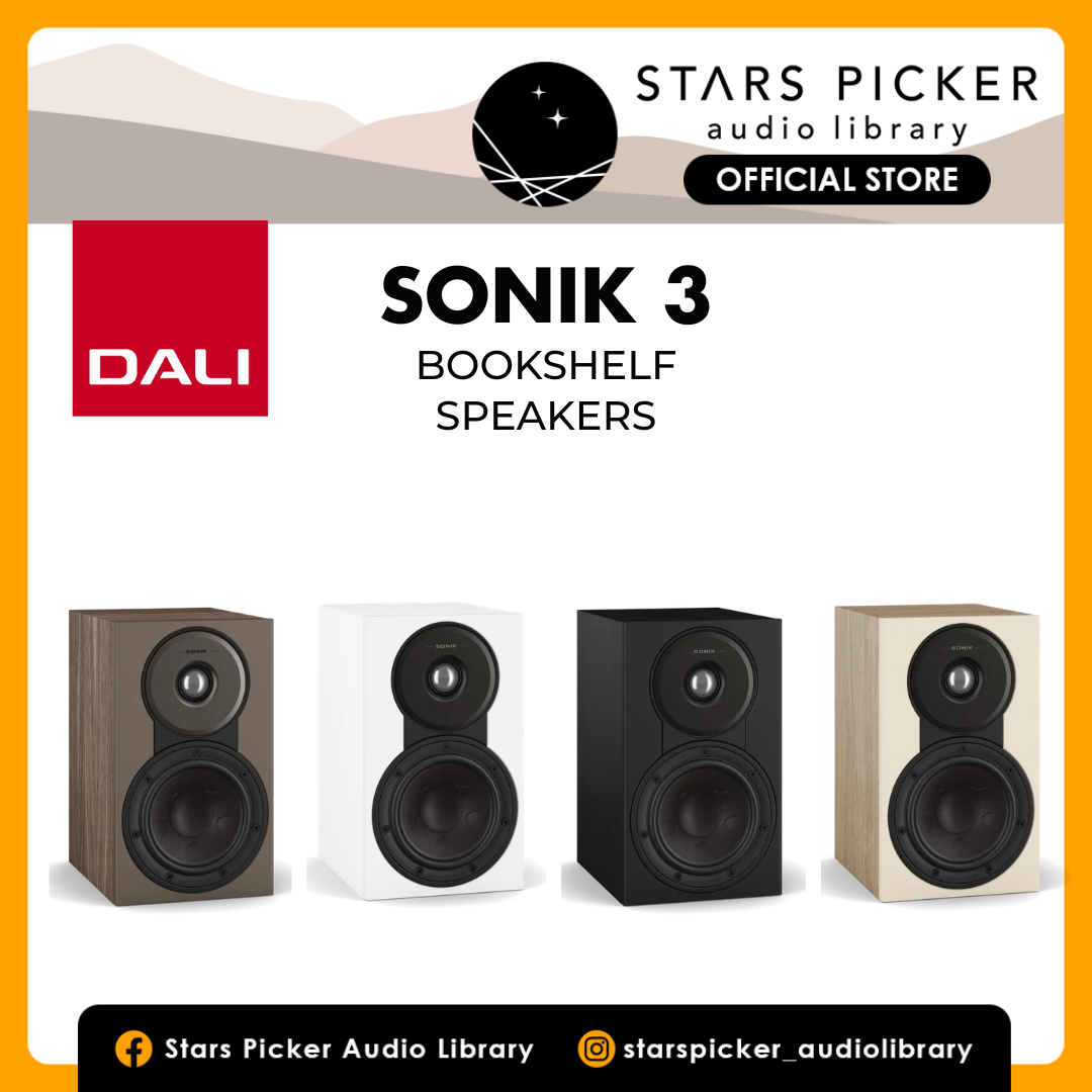 DALI SONIK 3 Bookshelf Speaker 7-inch Wooden Fiber Woofer for HiFi & Home Theater